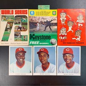 1972-1973 Cincinnati Reds team magazine bundle.